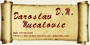 Daroslav Mučalović vizit kartica